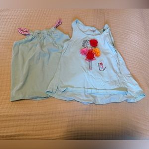 Toddler Girls Tops Lot Blue Toughkins Carters